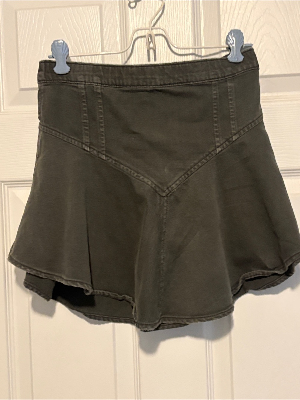 Aerie Women's Flared Skirt in dark wash grey/black